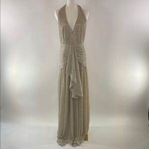 PatBO Lurex Draped Maxi Dress, 8